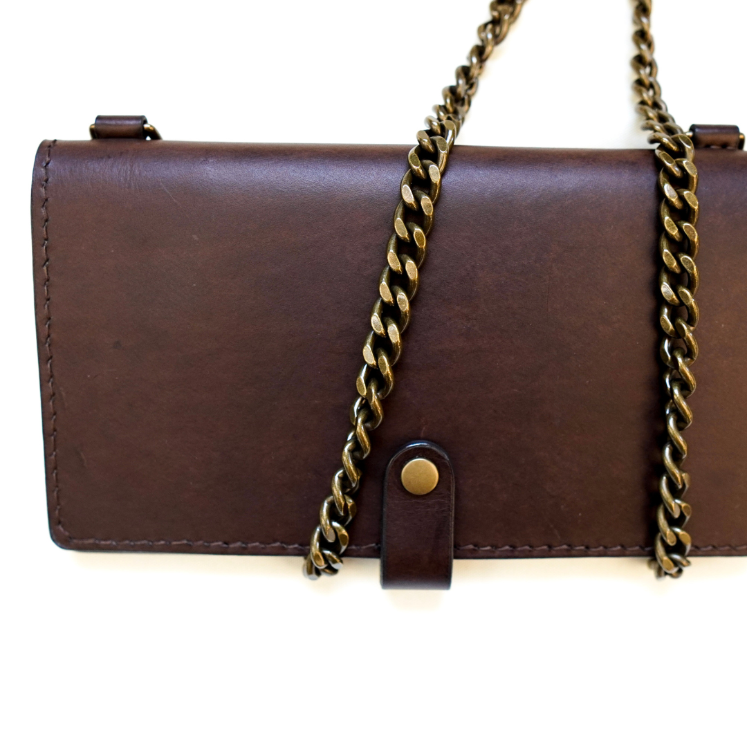 The Mady Crossbody Wallet - Dark Brown
