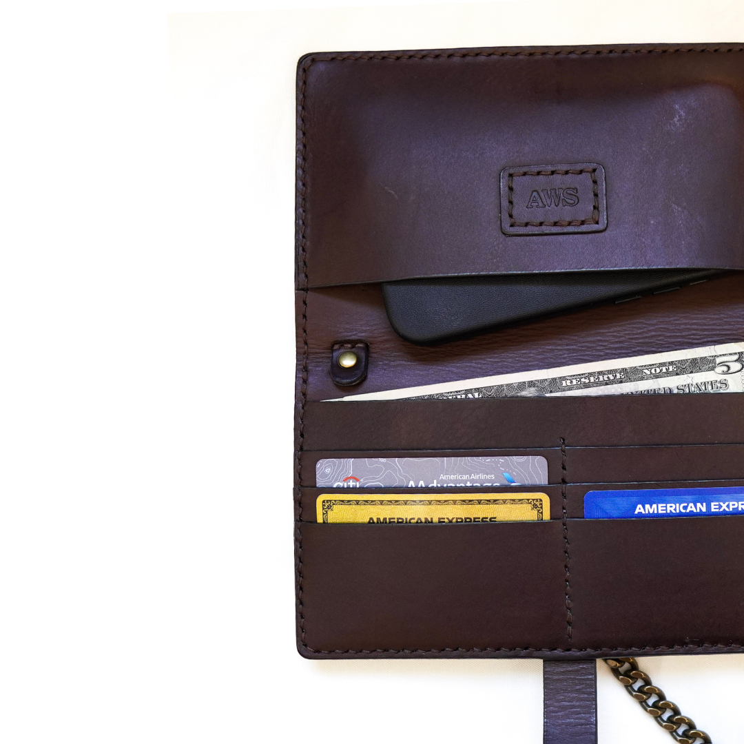 The Mady Crossbody Wallet - Dark Brown