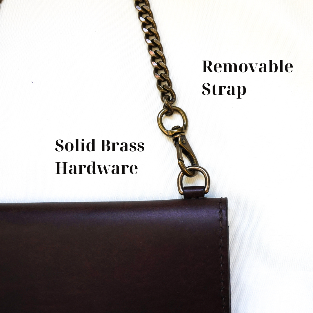 The Mady Crossbody Wallet - Dark Brown