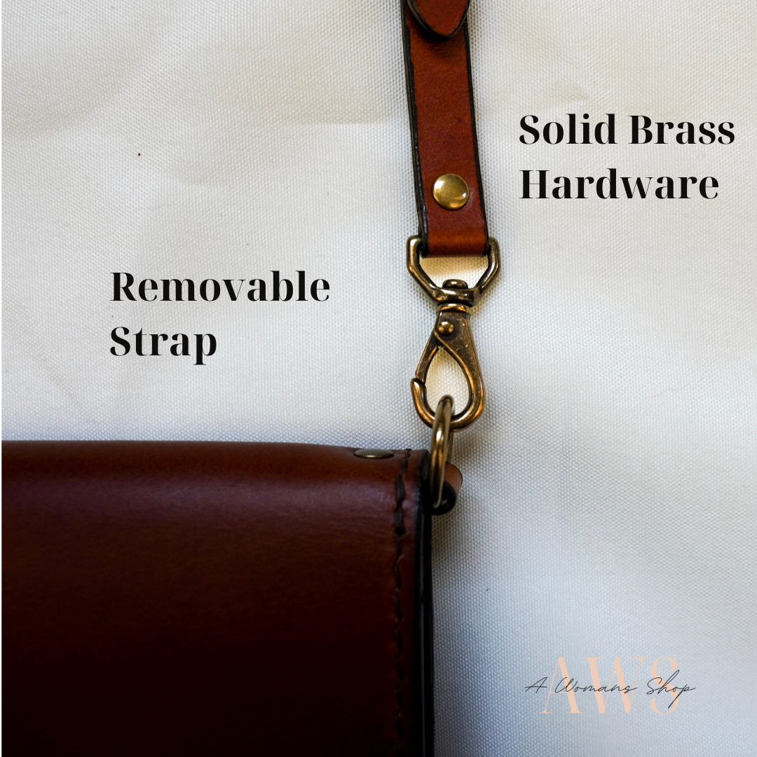 womens leather wallet removable strap