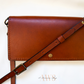 womens leather wallet with strap top view