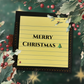 leather notepad, christmas background
